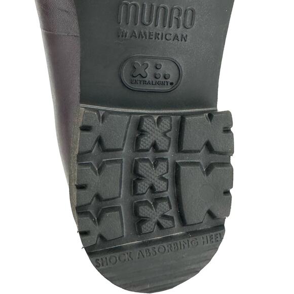 Munro American Geena Women Loafer Size 8 Wine/Red Leather Moc-Toe Low Block Heel - Picture 15 of 16